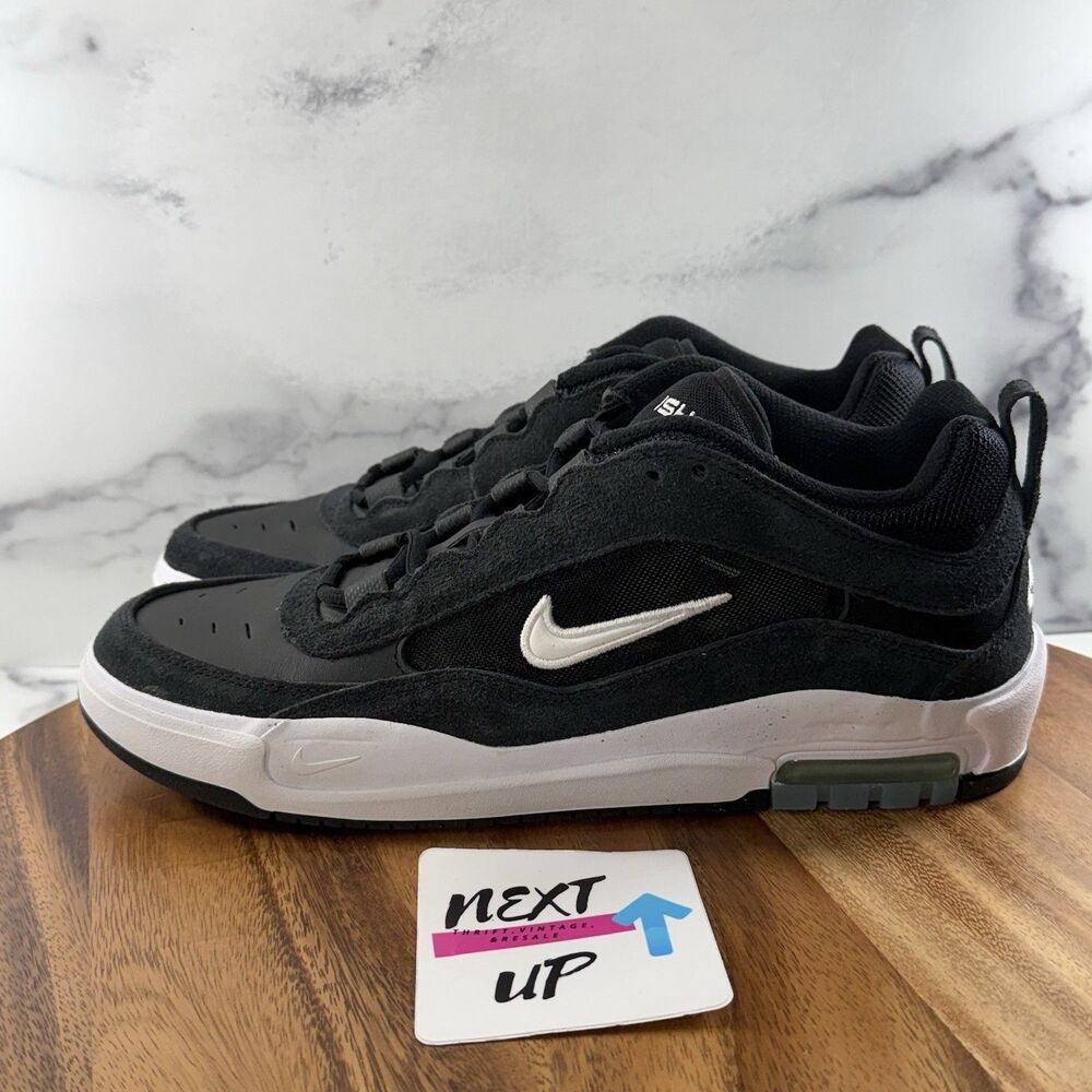 Men's Size 11-Nike Air Max Ishod FB2393 004 Skateboard Sneaker Black White
